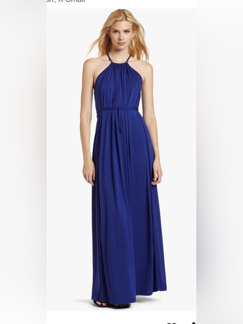 Rachel Pally Rosalind Sleeveless Maxi Dress Vibrant Blue with Halter Neck USA